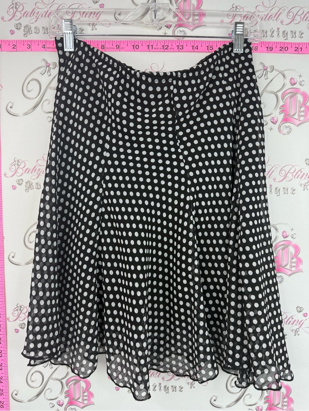 VAMP skirt polkadot dotted Classic Black and White Polka Dot Circle Skirt